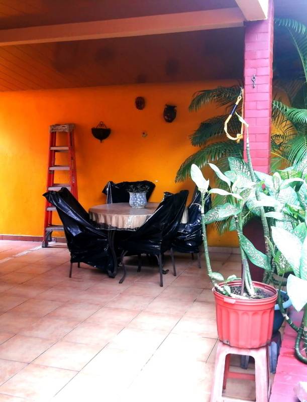 Open living dining space with porcelain tiles and natural light Quintas Villa Lucre Panama