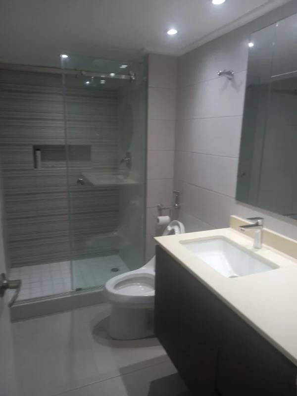 Large wraparound balcony with glass railing overlooking Pacific Ocean and Panama City skyline PH Bahía Mar