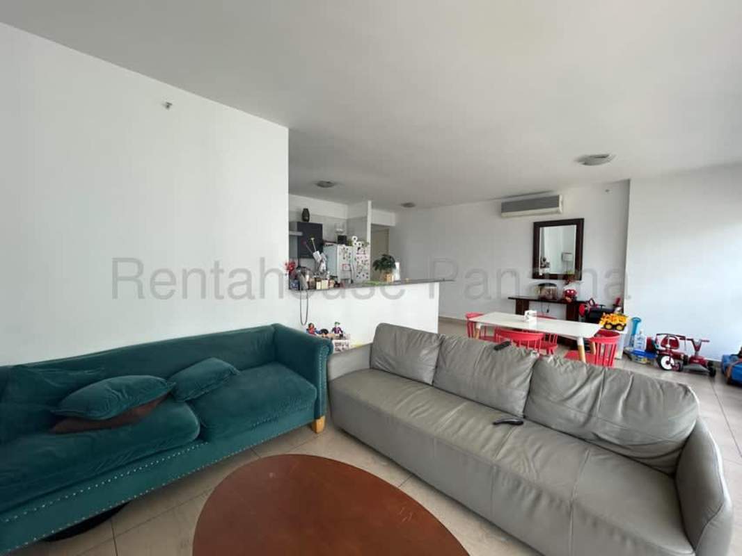 Colorful indoor children's playroom with toys and city views PH Vista Balboa Panama