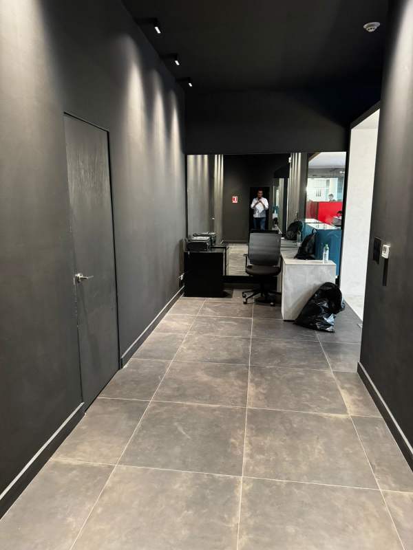 Modern minimalist hallway black design inside commercial property Calle 50 Obarrio Panama