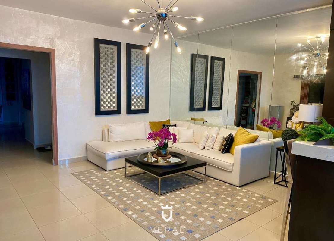 Modern dining area with natural light marble floors PH Galeria Uno Panama City