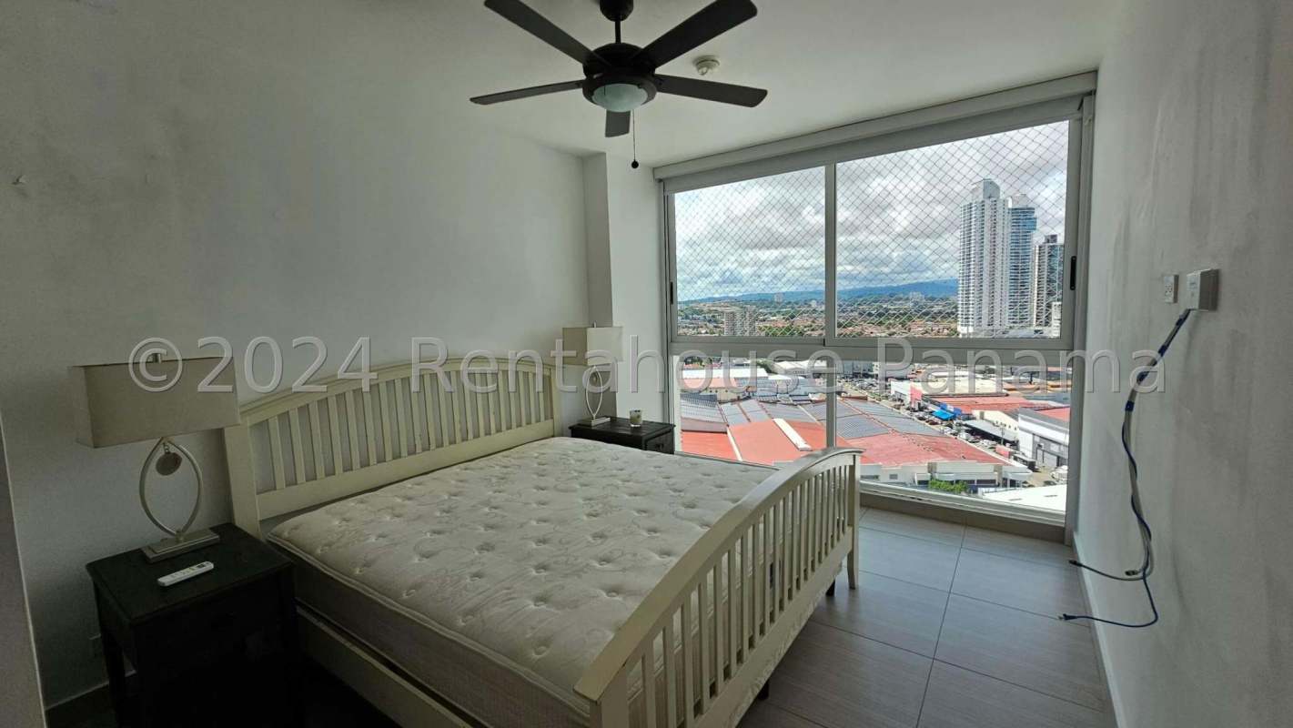 Private balcony with panoramic ocean and skyline views at PH Asia Costa del Este Panama