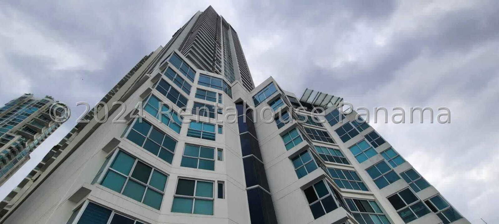 Modern living and dining area with panoramic Pacific ocean views Punta Pacifica Panama