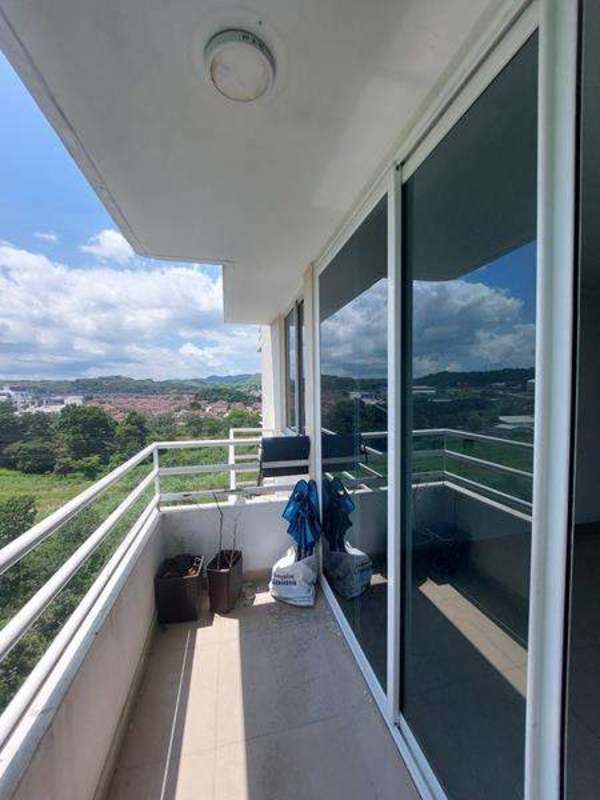 Balcony with railing panoramic green view PH Green Park Tower 700 Villa de Las Fuentes Panama City