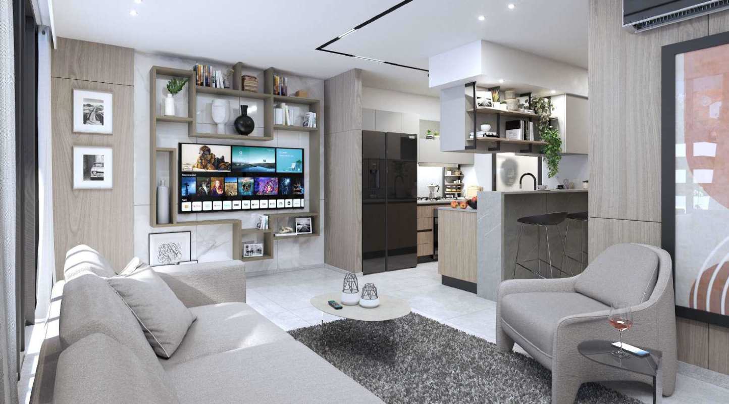 Infinity rooftop pool with sun loungers and panoramic skyline view in X The Building San Francisco Panama