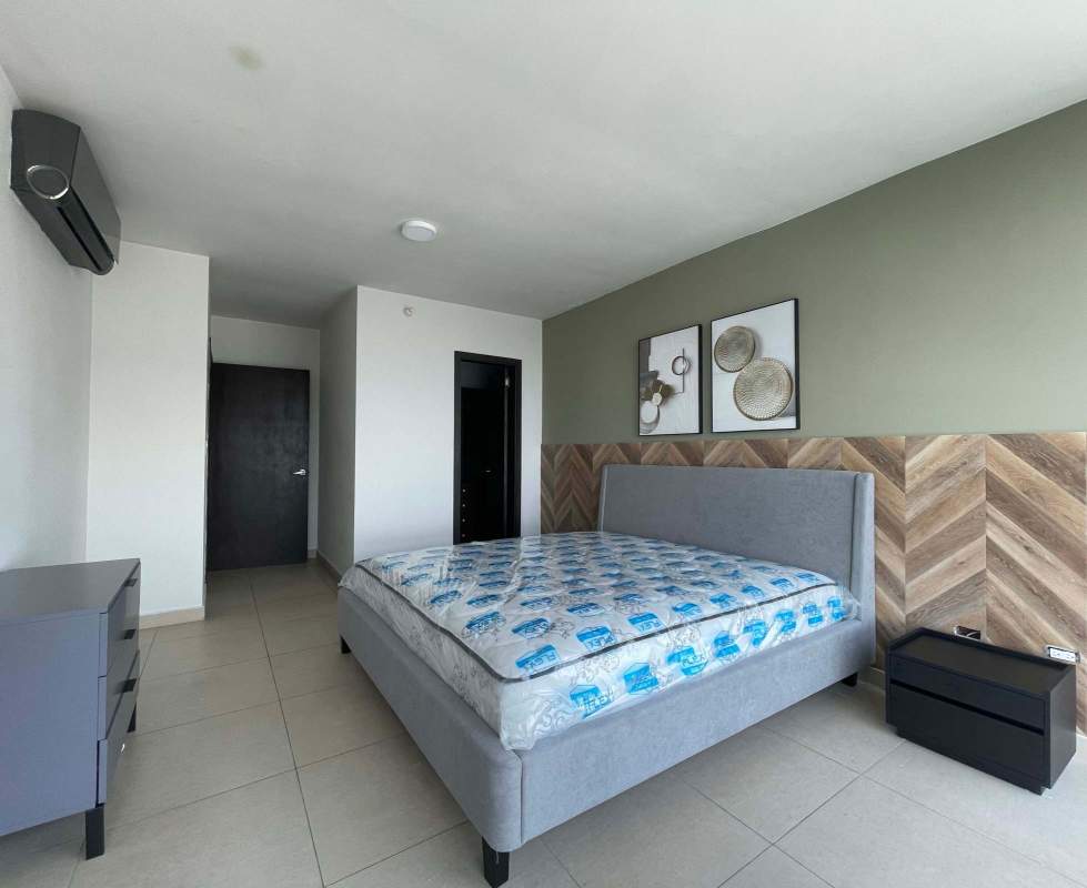 Modern open-plan living dining area with panoramic windows penthouse PH Country Club Costa del Este Panama