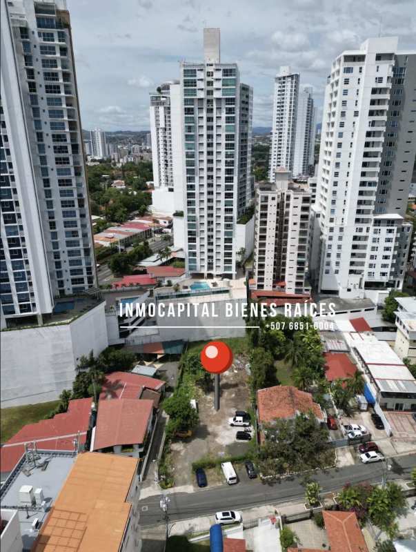 Vacant development land with residential buildings nearby in Coco del Mar, Panama City