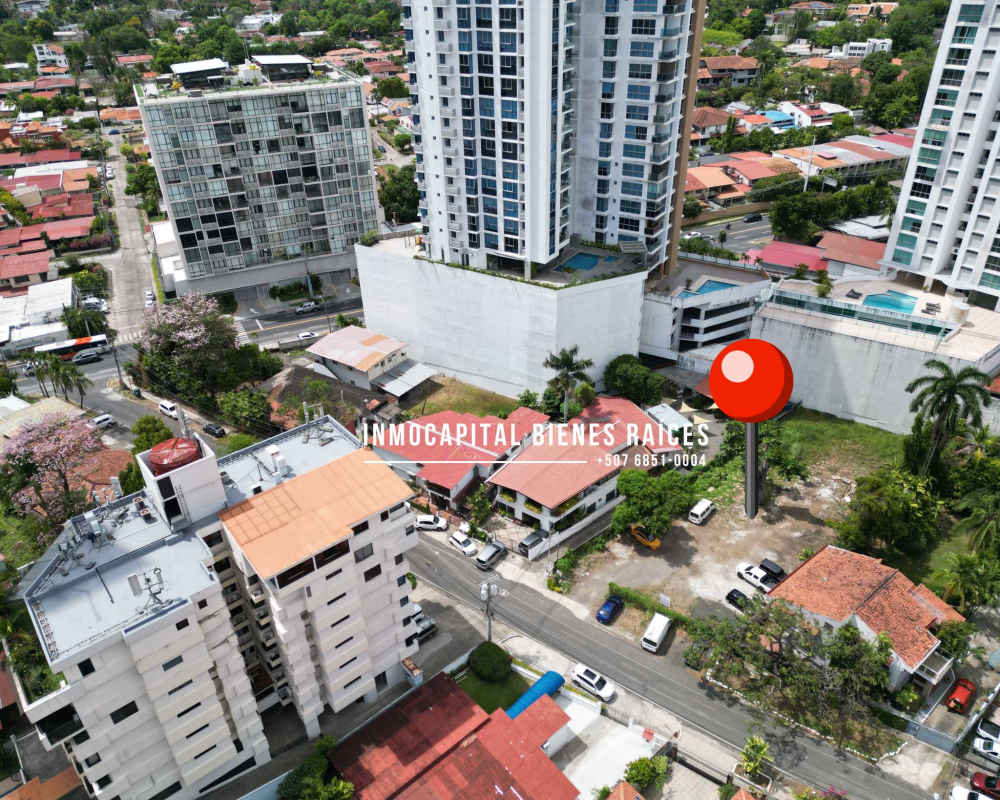 Corner development site in upscale Coco del Mar with ocean view potential in Panama City