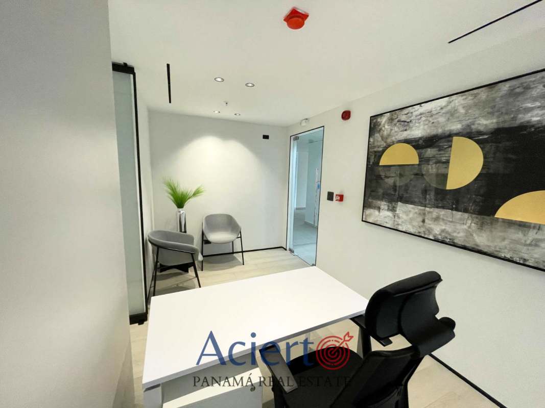 Commercial private consultation room with frosted glass door at Medical Center Park Square Panama