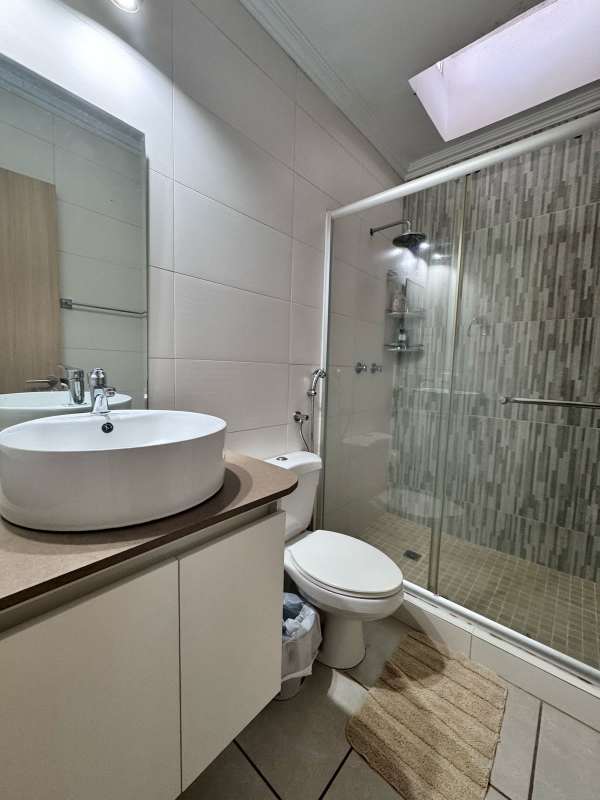 Contemporary tiled bathroom with vessel sink walk-in shower Brisas del Golf Panama