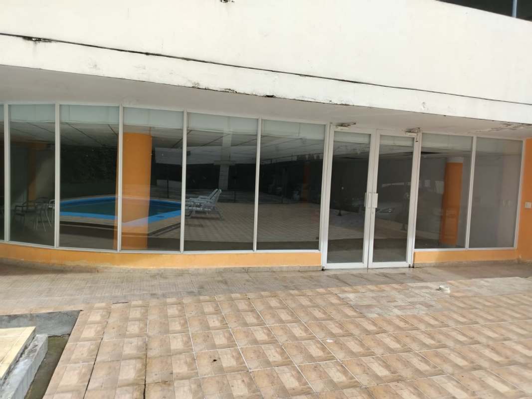 Multi-story residential PH Mystic Tower with balconies and commercial area in Panama City