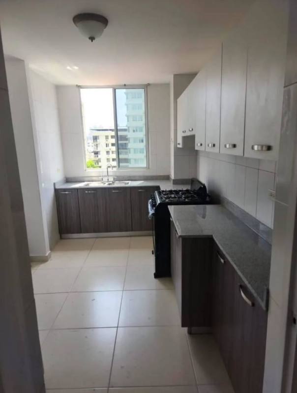 Compact full bathroom with shower tiled walls in PH Plaza 77 Via Argentina Panama City