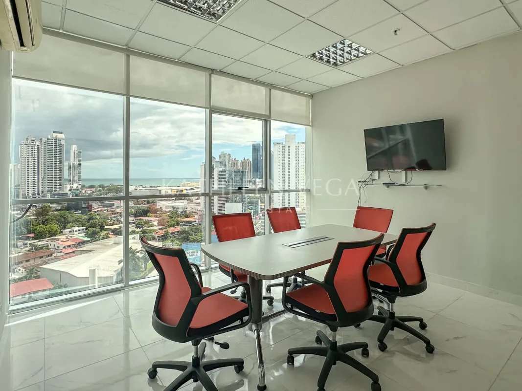 Executive conference room with skyline outlook modern design Obarrio