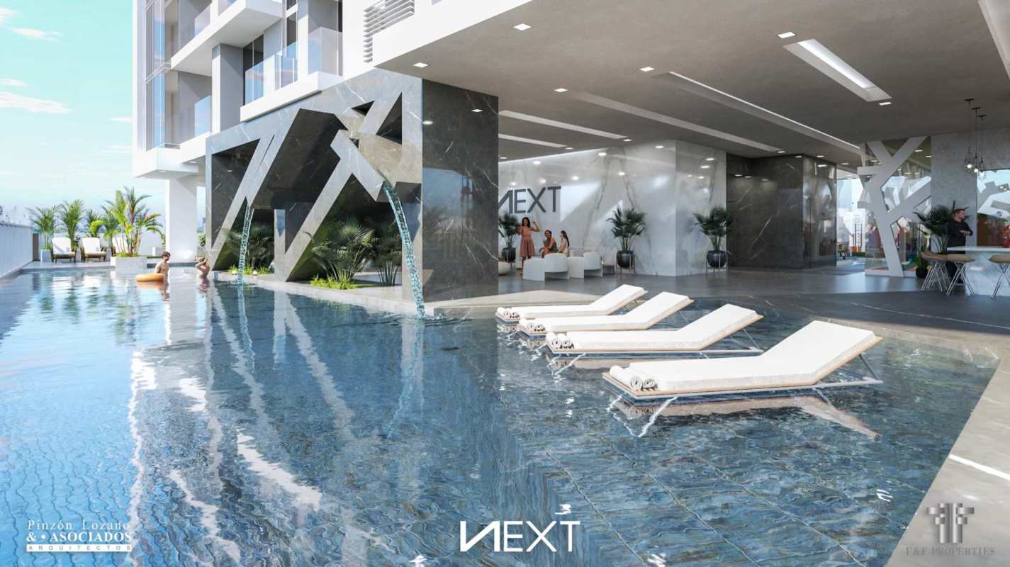 Infinity rooftop pool panoramic ocean and skyline views at PH NEXT Coco del Mar Panama