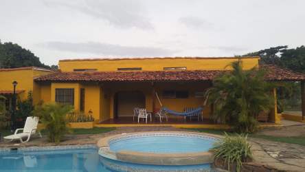 Large garden with palm trees and pool at Coronado Panama rental