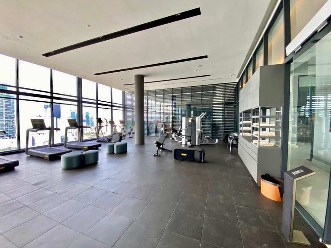 Luxury rooftop infinity pool with ocean and skyline views at PH Nuovo Armani Casa Panama City