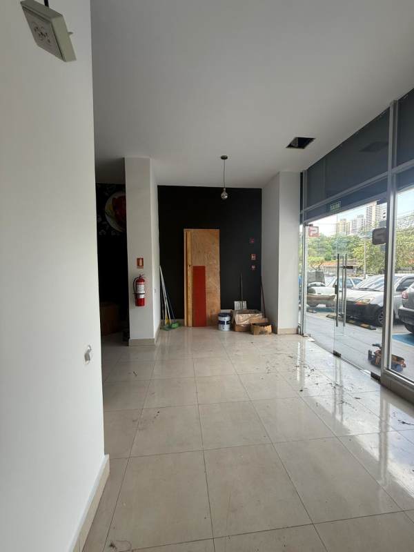 Retail or office space with large windows tiled floors bright interior in Panama City