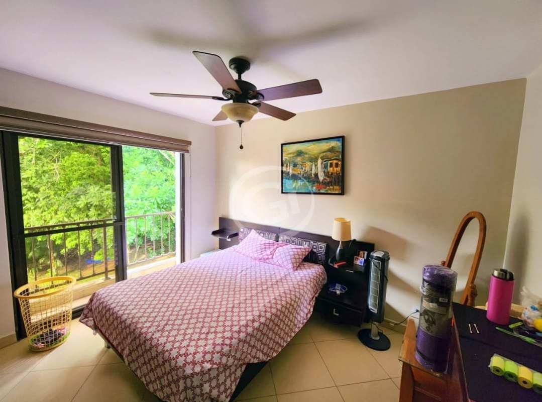 Private balcony with view of lush landscaping in Clayton Park Panama apartment