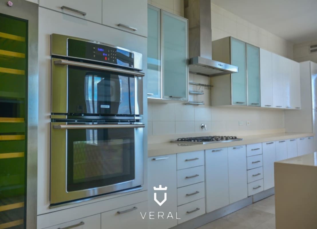 Large private terrace with panoramic ocean skyline views Costa del Este PH Vitri Tower penthouse Panama