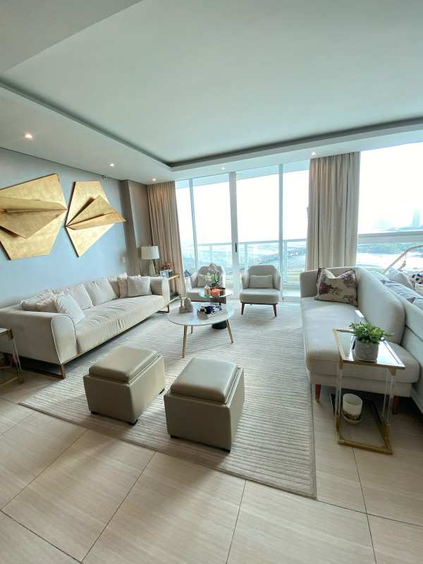 Modern kitchen stainless steel appliances granite countertops PH Serenissima Costa del Este Panama