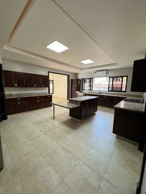 Private swimming pool with terrace lounge area luxury home Costa del Este Panama