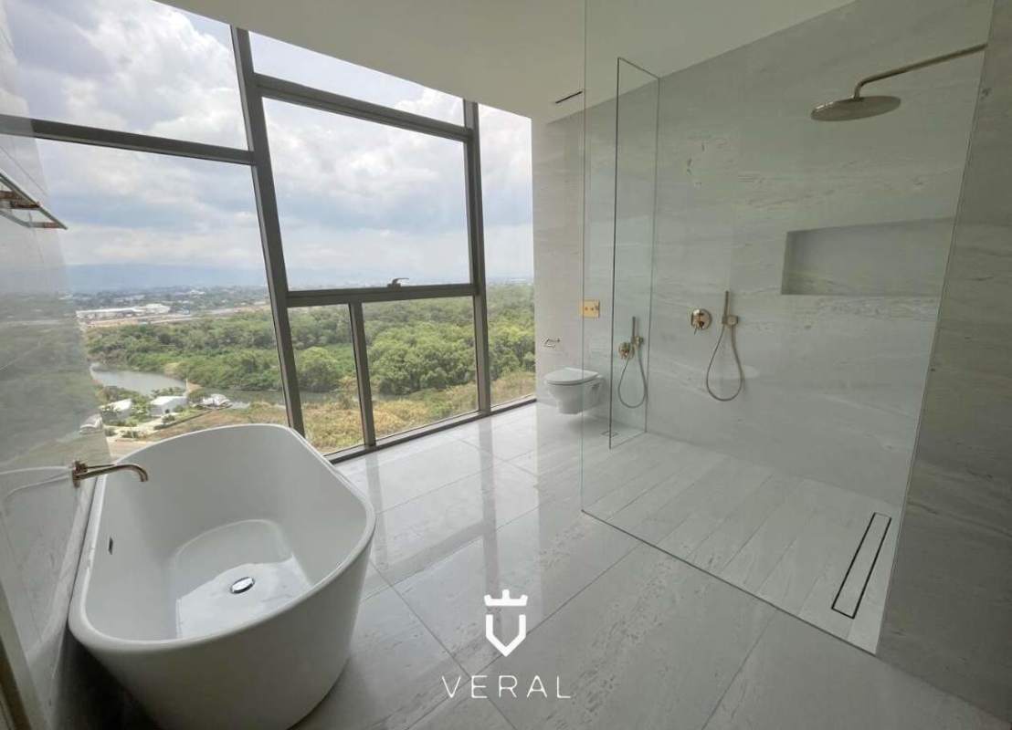 Infinity swimming pool rooftop deck at La Maison by Fendi overlooking Panama skyline