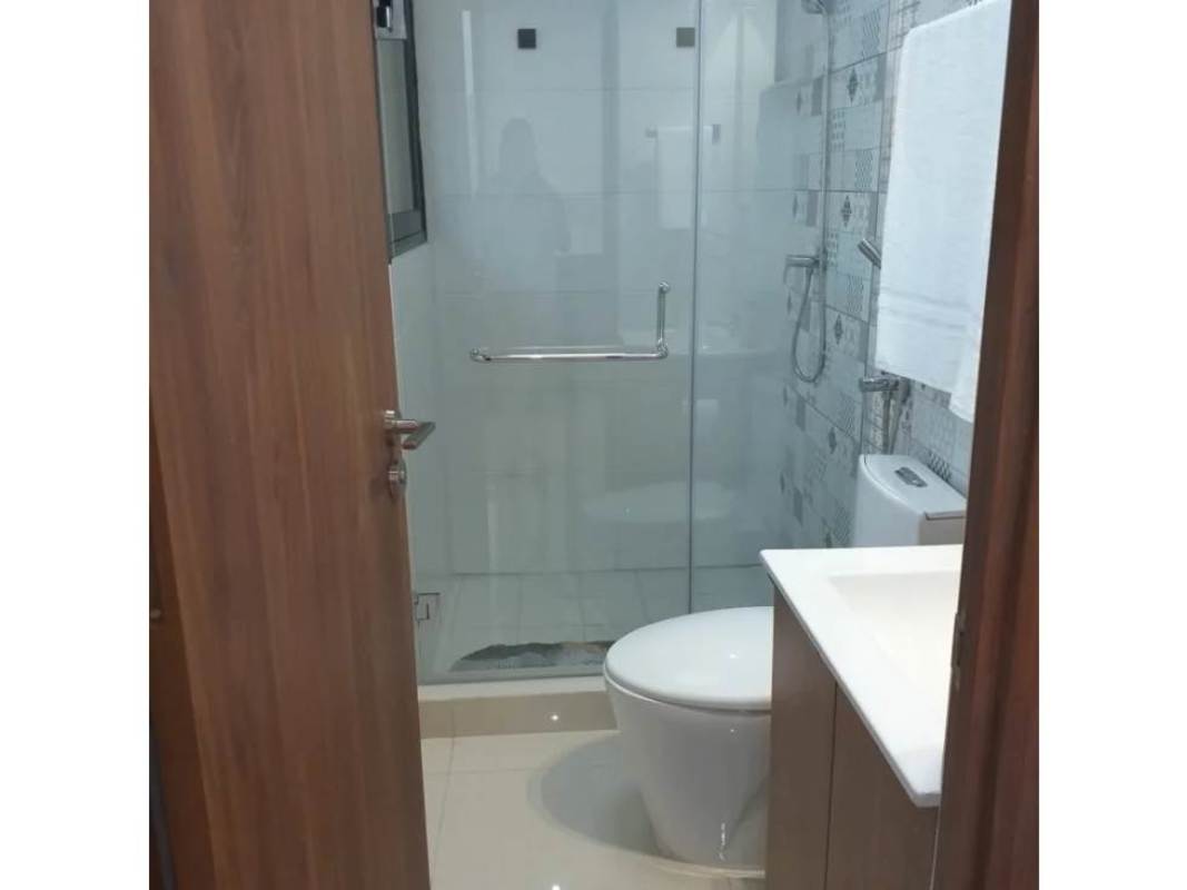 Contemporary bathroom with glass shower enclosure PH Downtown Obarrio