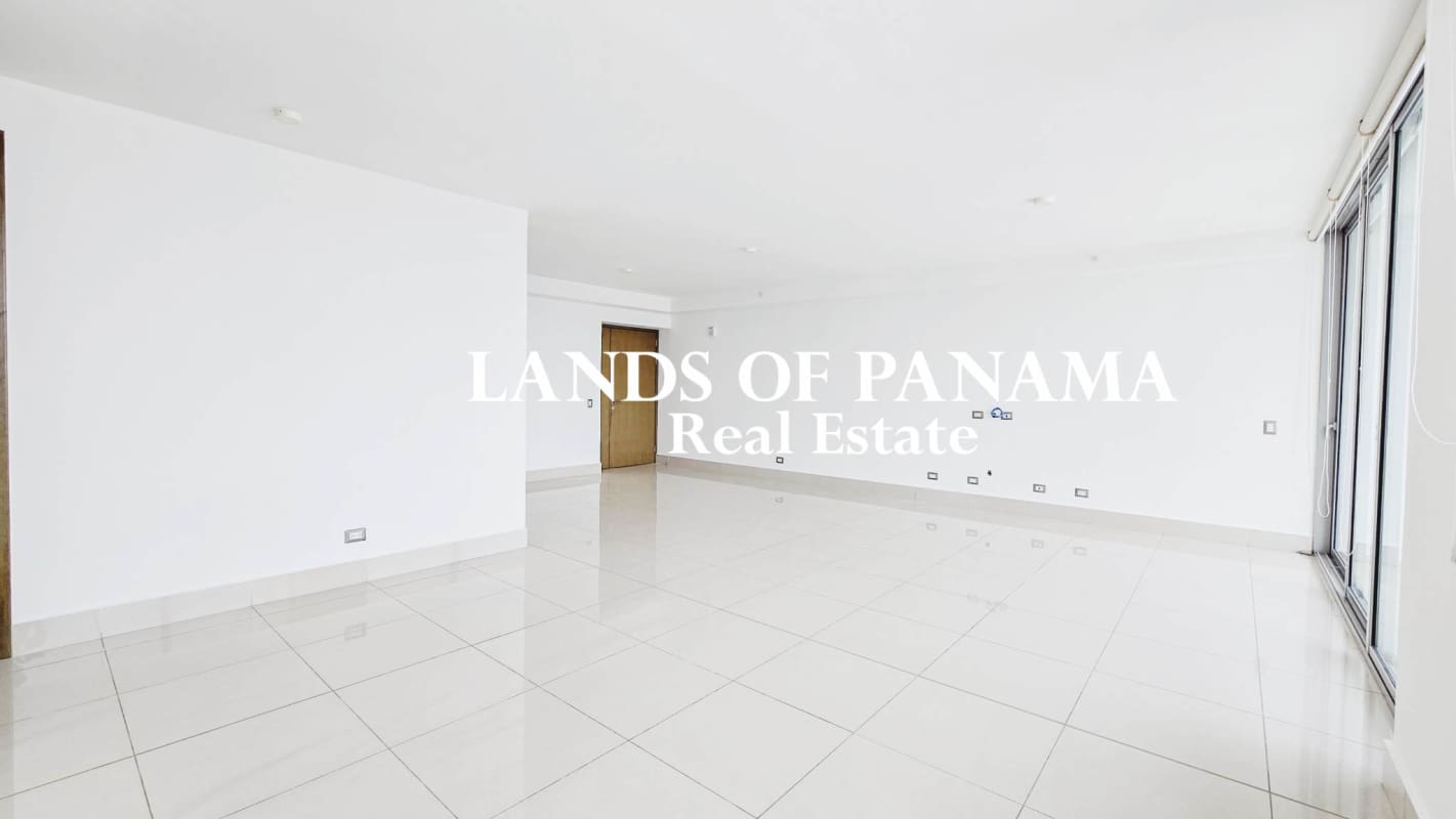 Spacious master bedroom with large window ocean view PH Bali Costa del Este apartment rental