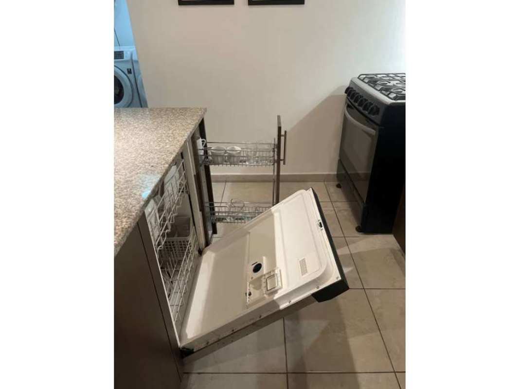 Comfortable furnished living dining room with AC and balcony PH El Doral Panama City