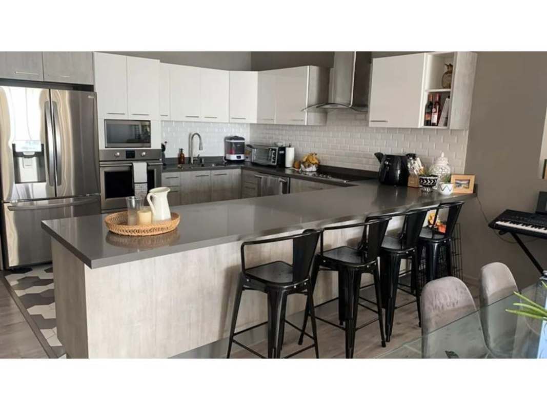 Modern kitchen with appliances at PH Rivage Tower Avenida Balboa Panama