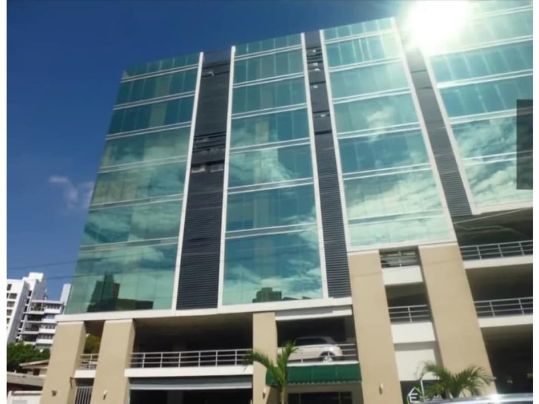 Glass facade commercial building with multiple floors PH Mar del Sur on Via España Bella Vista Panama City