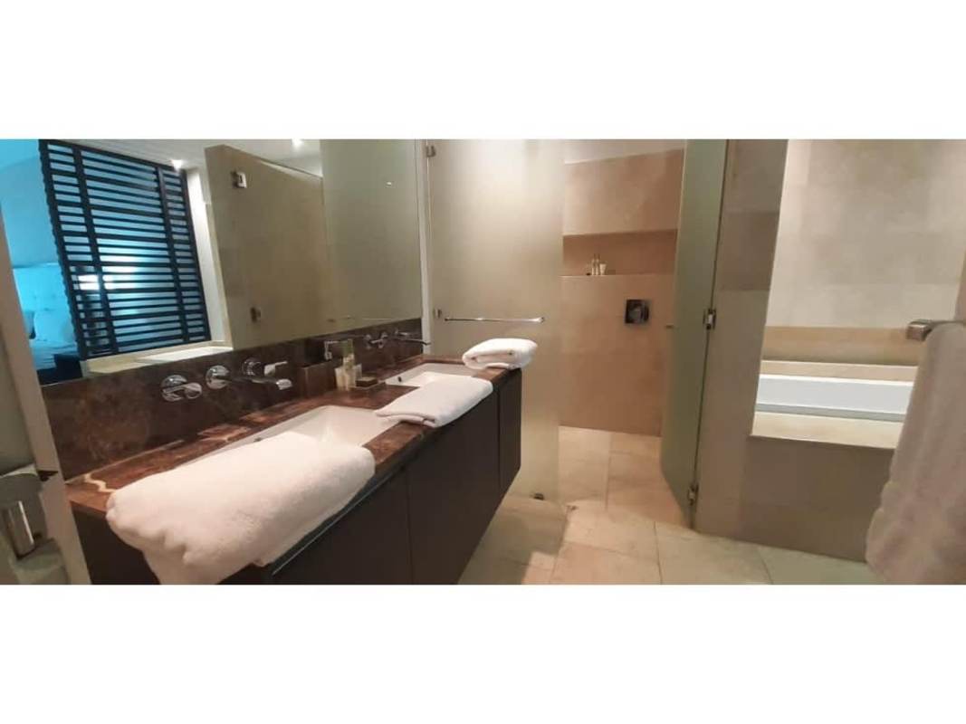 Luxury furnished bedroom with ocean views Punta Pacífica Panama