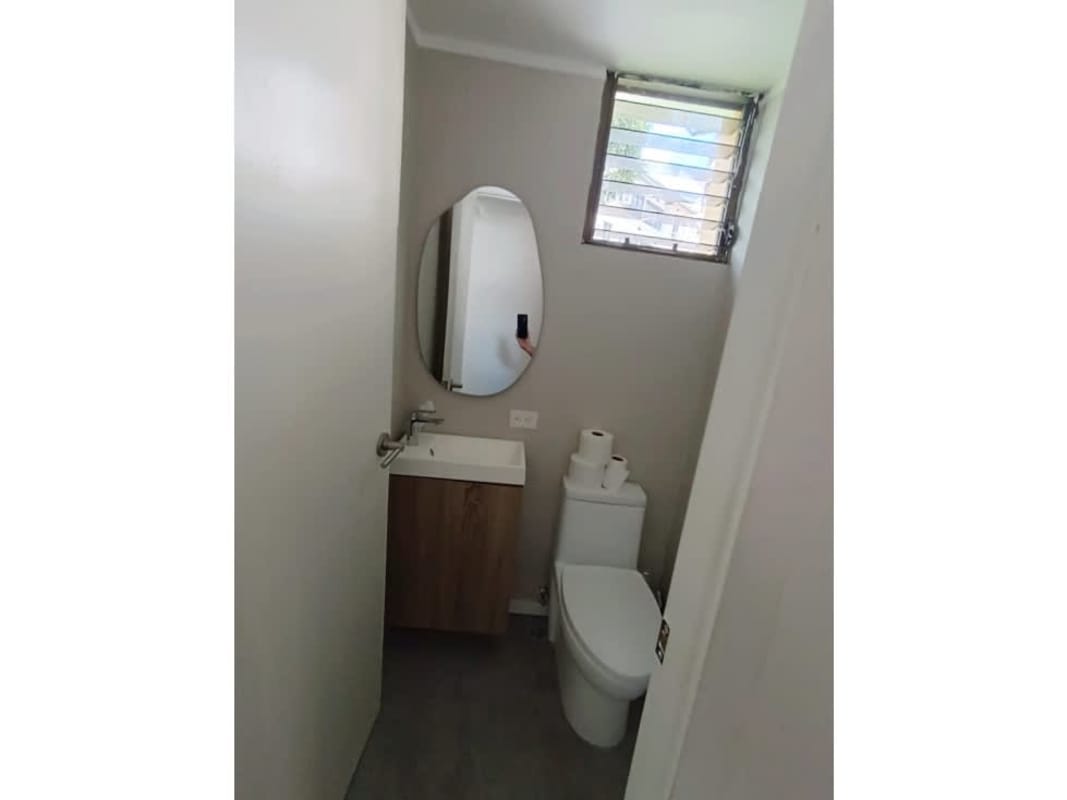 Contemporary bathroom mosaic accents, walk-in shower in apartment PH Torre Del Rey Panama City