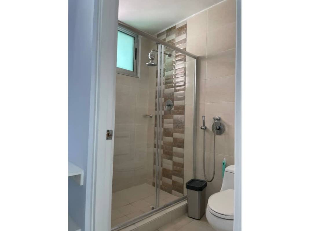 Bathroom with glass-enclosed shower and modern fixtures at PH Clayton Park I Panama