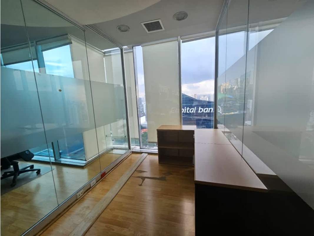 Executive private office with panoramic city views Torre Global Bank Panama