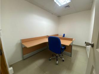 Partitioned commercial office space with lighting in Plaza Korintho El Carmen Panama City