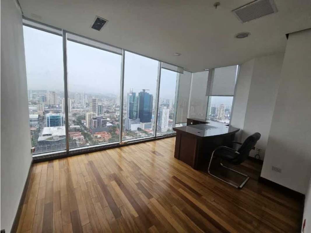 Furnished Office 200m2 for Rent in PH Global Bank Tower Calle 50