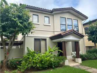 Bright living dining open to covered terrace and private swimming pool in River Valley Panama Pacifico