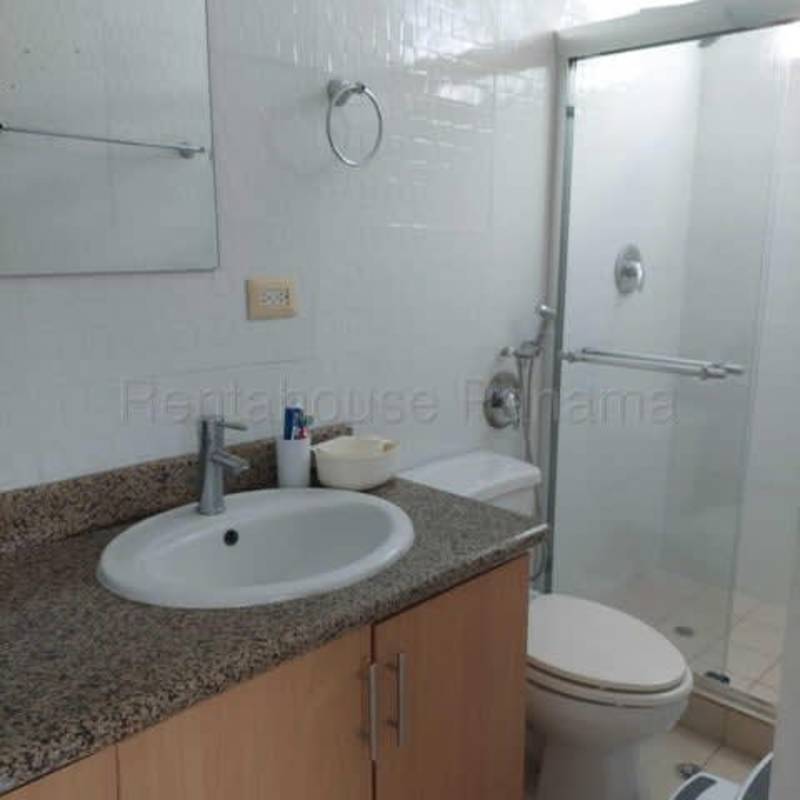 Large bedroom with en-suite bathroom, built-in closets at PH Costa View Costa del Este Panama