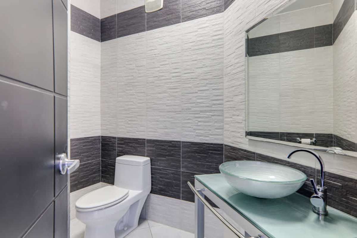 Private balcony overlooking El Cangrejo skyline from Junior Penthouse Luxor Tower Panama