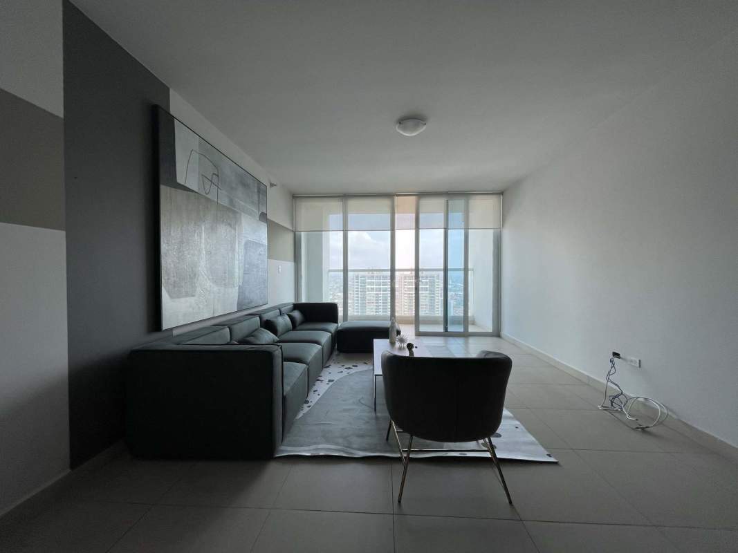Comfortable family den or TV lounge area modern furnishing PH Riverside Costa del Este Panama City