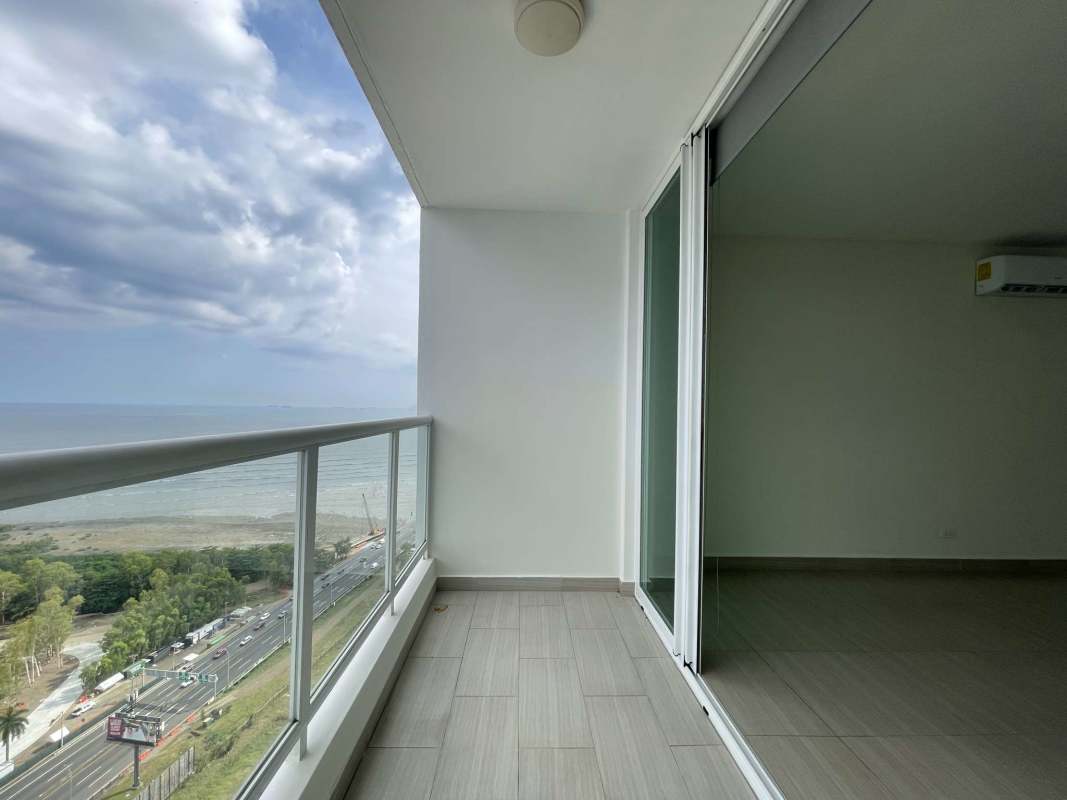Balcony overlooking Pacific Ocean in luxury PH Asia apartment Costa del Este Panama