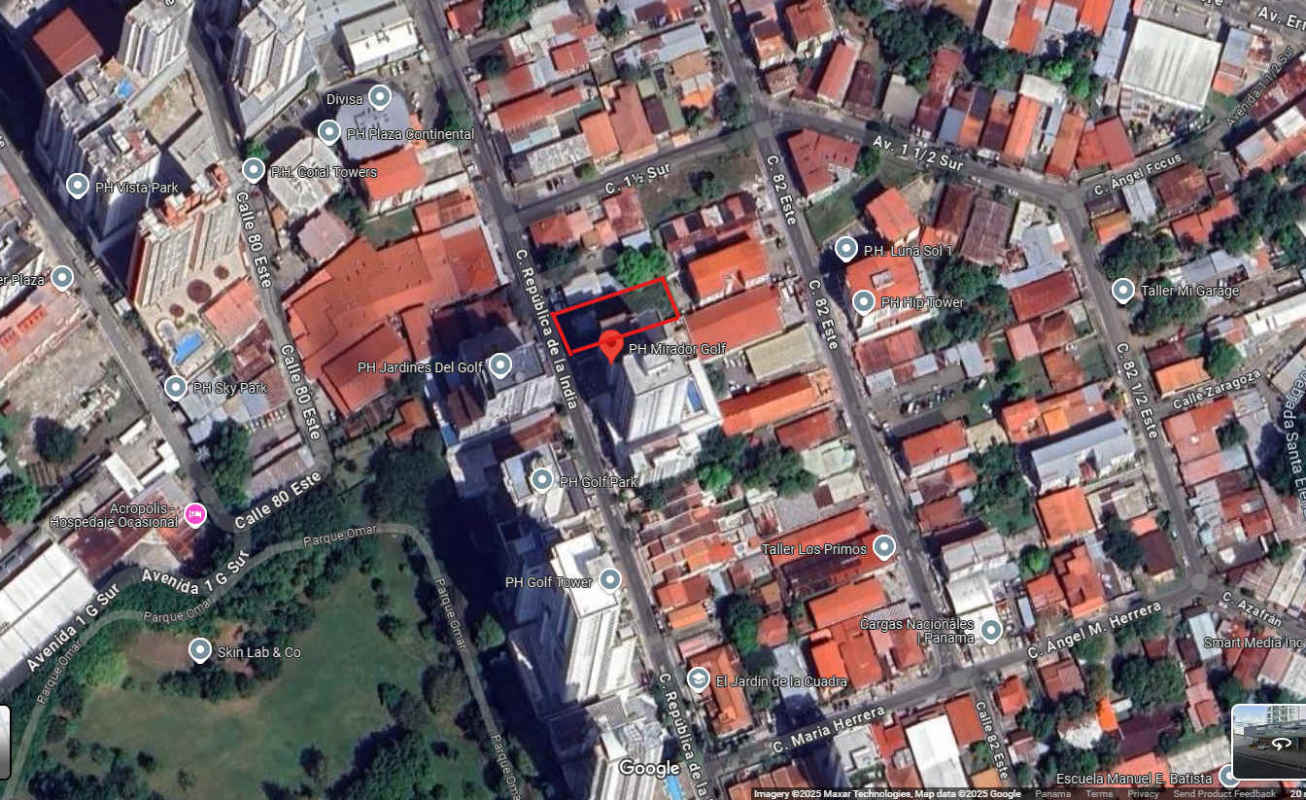 Aerial view of commercial residential development land in Parque Lefevre Panama City