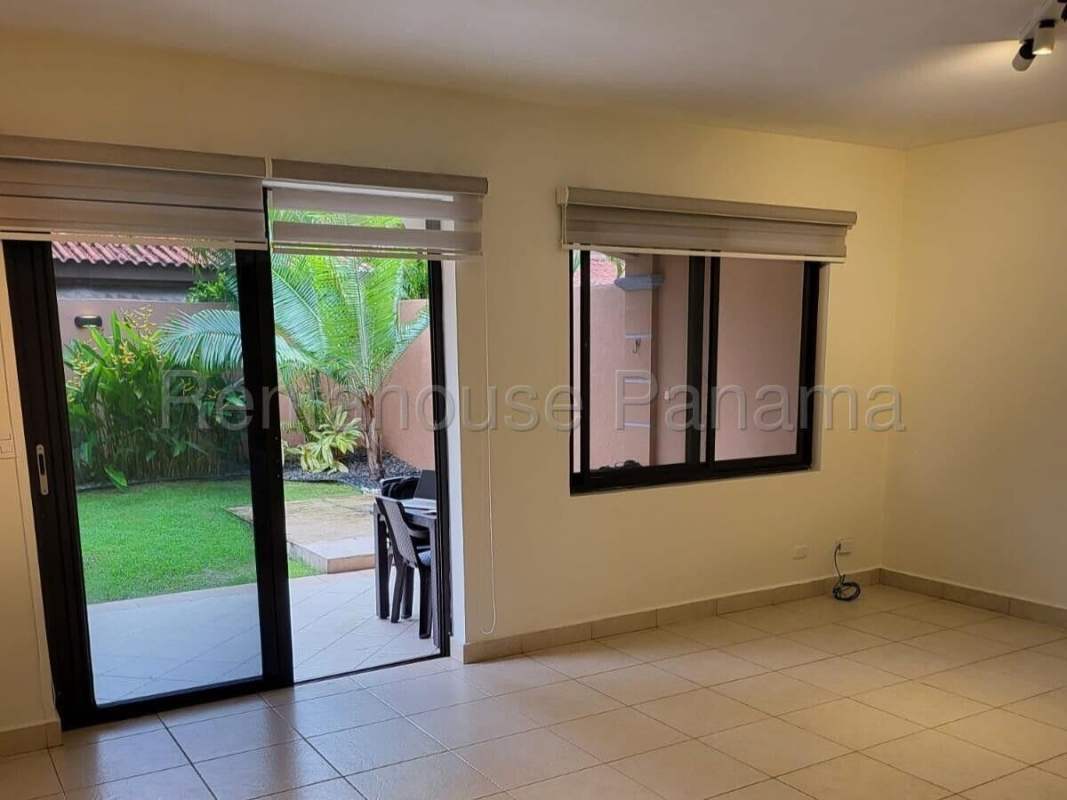 Spacious open living dining area with terrace and garden view Residencial Versalles Panama City