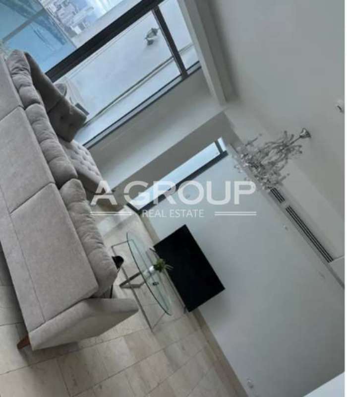 Modern double sink vanity granite top bathroom at PH Grand Tower Punta Pacifica