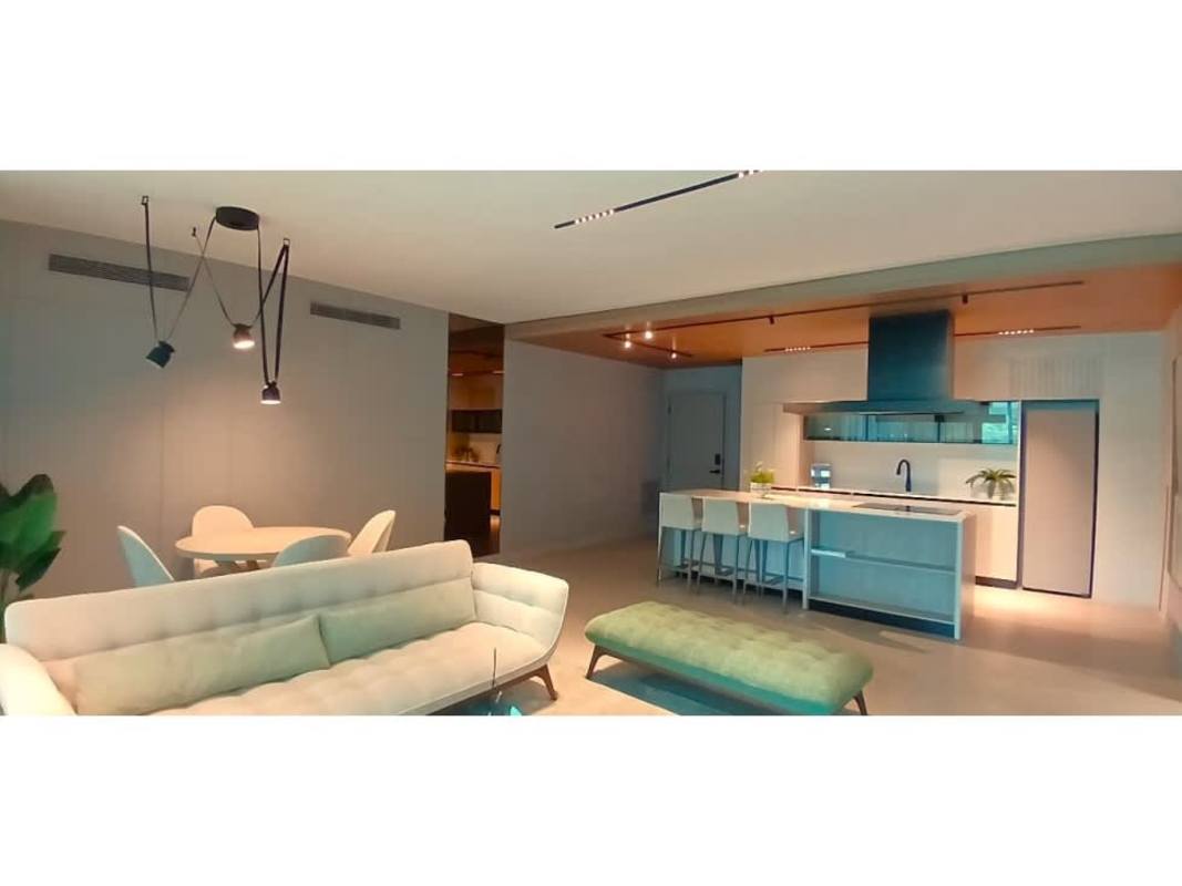 Spacious modern living dining area with balcony access PH Uptown Panama