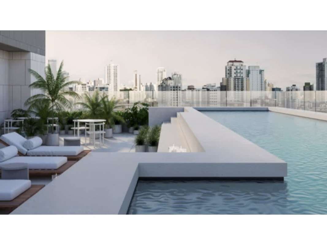 Downtown Obarrio Panama aerial skyline map including Kyte Condo location