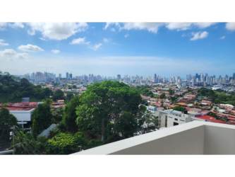 Apartment hallway with ceramic floor and neutral wall color at PH Fountain View El Dorado Panama