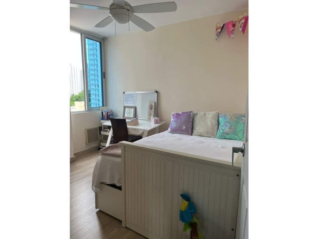 Dining space with windows and balcony access Parque Lefevre Tower Park apartment