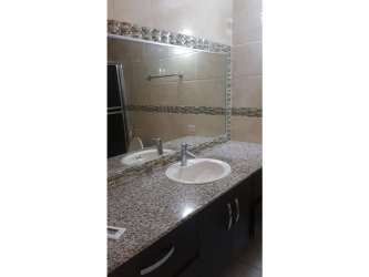 Bathroom granite countertop undermount sink large mirror decorative tile Villas El Carrizal